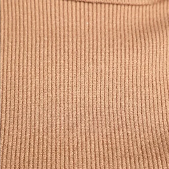 Lulus “Lets Cuddle Tan Cowel Neck Sweater” - Picture 4 of 8
